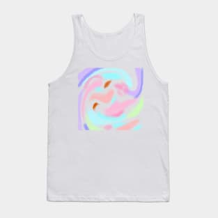 Colorful watercolor abstract texture art design Tank Top